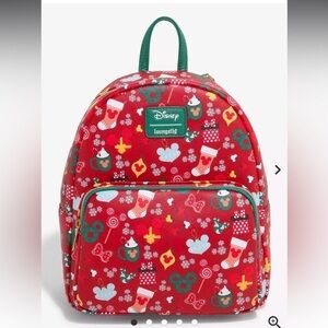 Loungefly Disney Mickey Mouse Holiday Sweets & Treats Mini Backpack NWT!